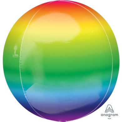 RAINBOW Ombre Orbz Balloon 40cm (16